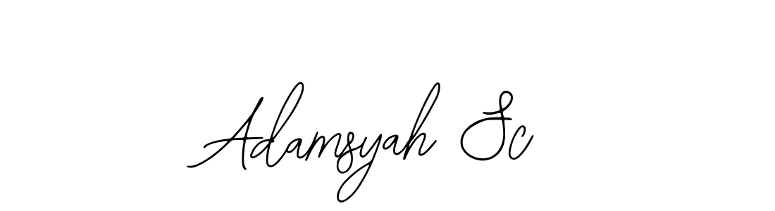 It looks lik you need a new signature style for name Adamsyah Sc. Design unique handwritten (Bearetta-2O07w) signature with our free signature maker in just a few clicks. Adamsyah Sc signature style 12 images and pictures png