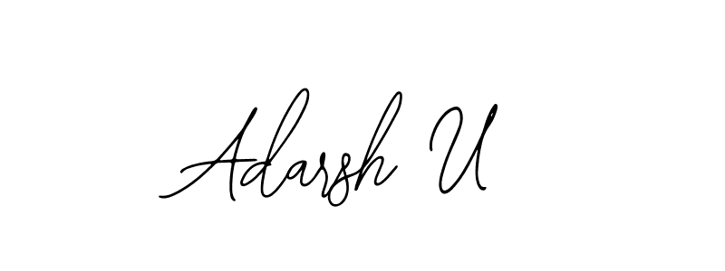 Make a beautiful signature design for name Adarsh U. With this signature (Bearetta-2O07w) style, you can create a handwritten signature for free. Adarsh U signature style 12 images and pictures png