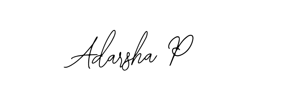 Use a signature maker to create a handwritten signature online. With this signature software, you can design (Bearetta-2O07w) your own signature for name Adarsha P. Adarsha P signature style 12 images and pictures png