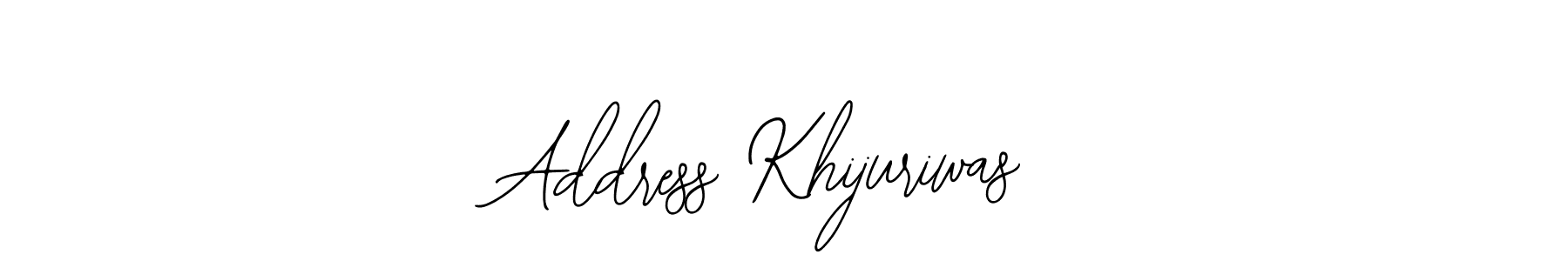 Create a beautiful signature design for name Address Khijuriwas. With this signature (Bearetta-2O07w) fonts, you can make a handwritten signature for free. Address Khijuriwas signature style 12 images and pictures png