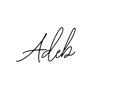 Design your own signature with our free online signature maker. With this signature software, you can create a handwritten (Bearetta-2O07w) signature for name Adeb. Adeb signature style 12 images and pictures png