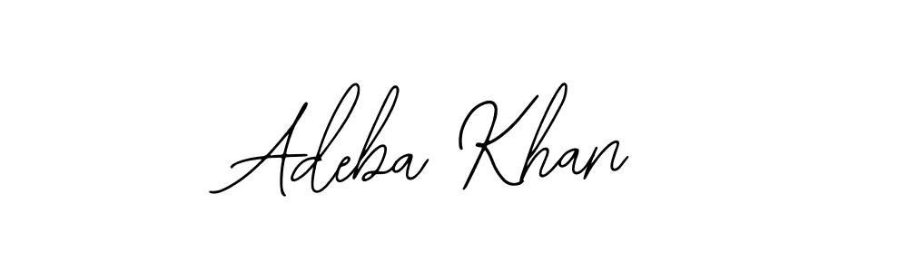 Bearetta-2O07w is a professional signature style that is perfect for those who want to add a touch of class to their signature. It is also a great choice for those who want to make their signature more unique. Get Adeba Khan name to fancy signature for free. Adeba Khan signature style 12 images and pictures png