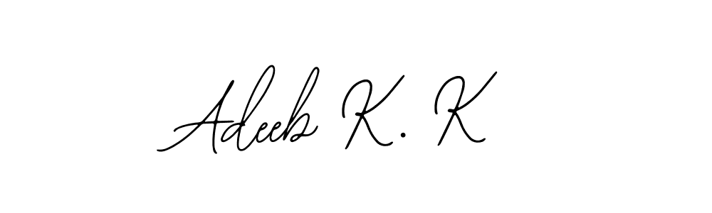 if you are searching for the best signature style for your name Adeeb K. K. so please give up your signature search. here we have designed multiple signature styles  using Bearetta-2O07w. Adeeb K. K signature style 12 images and pictures png