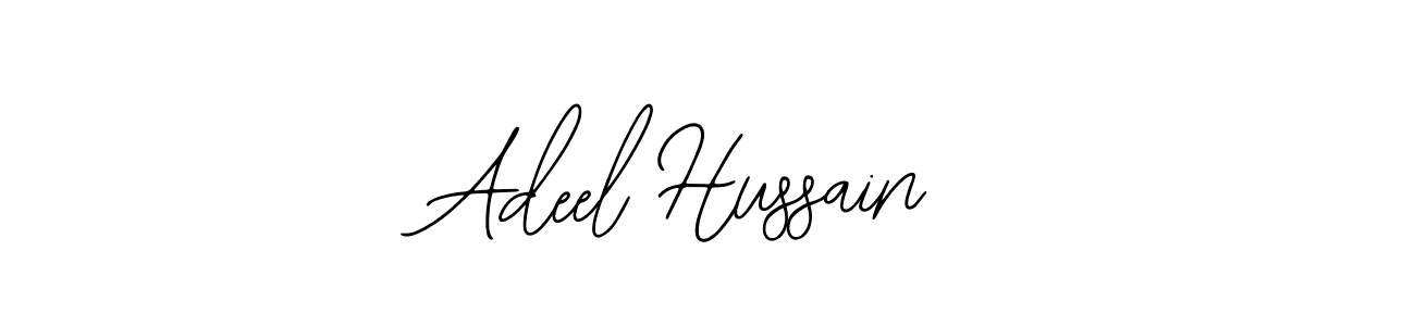 How to make Adeel Hussain name signature. Use Bearetta-2O07w style for creating short signs online. This is the latest handwritten sign. Adeel Hussain signature style 12 images and pictures png