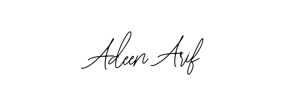 Use a signature maker to create a handwritten signature online. With this signature software, you can design (Bearetta-2O07w) your own signature for name Adeen Arif. Adeen Arif signature style 12 images and pictures png