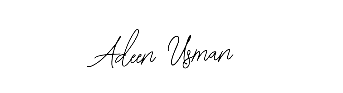 You should practise on your own different ways (Bearetta-2O07w) to write your name (Adeen Usman) in signature. don't let someone else do it for you. Adeen Usman signature style 12 images and pictures png