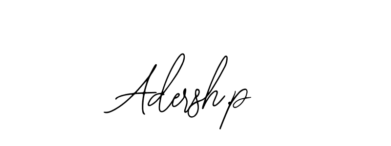 How to make Adersh.p name signature. Use Bearetta-2O07w style for creating short signs online. This is the latest handwritten sign. Adersh.p signature style 12 images and pictures png