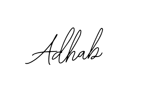 Use a signature maker to create a handwritten signature online. With this signature software, you can design (Bearetta-2O07w) your own signature for name Adhab. Adhab signature style 12 images and pictures png