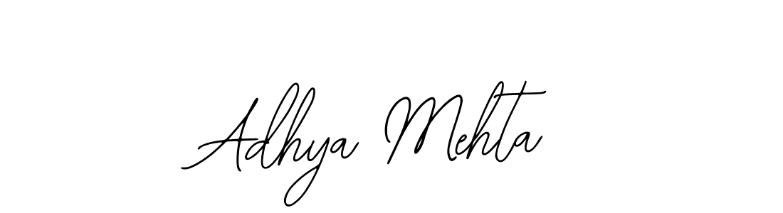 You should practise on your own different ways (Bearetta-2O07w) to write your name (Adhya Mehta) in signature. don't let someone else do it for you. Adhya Mehta signature style 12 images and pictures png