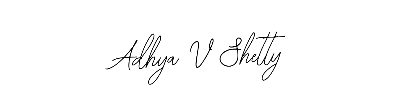 Create a beautiful signature design for name Adhya V Shetty. With this signature (Bearetta-2O07w) fonts, you can make a handwritten signature for free. Adhya V Shetty signature style 12 images and pictures png