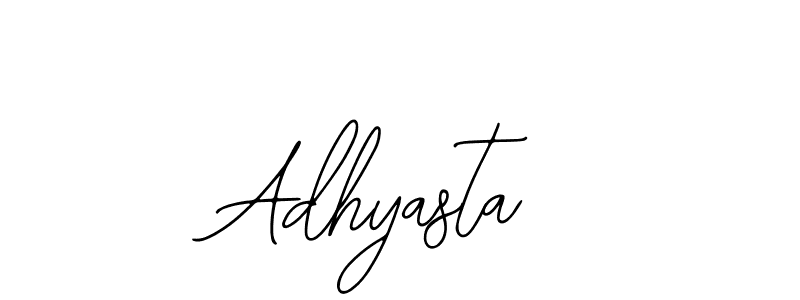 How to make Adhyasta name signature. Use Bearetta-2O07w style for creating short signs online. This is the latest handwritten sign. Adhyasta signature style 12 images and pictures png