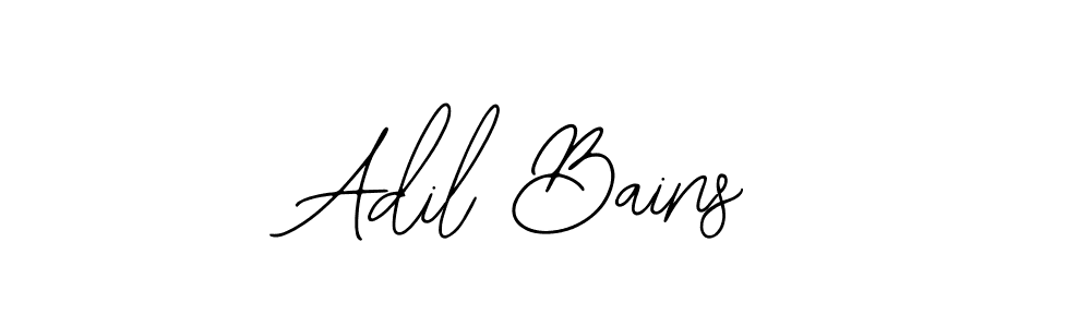 You should practise on your own different ways (Bearetta-2O07w) to write your name (Adil Bains) in signature. don't let someone else do it for you. Adil Bains signature style 12 images and pictures png