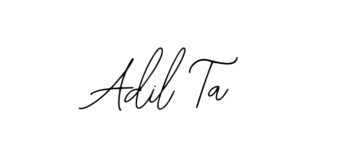 Use a signature maker to create a handwritten signature online. With this signature software, you can design (Bearetta-2O07w) your own signature for name Adil Ta. Adil Ta signature style 12 images and pictures png