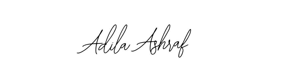 You should practise on your own different ways (Bearetta-2O07w) to write your name (Adila Ashraf) in signature. don't let someone else do it for you. Adila Ashraf signature style 12 images and pictures png