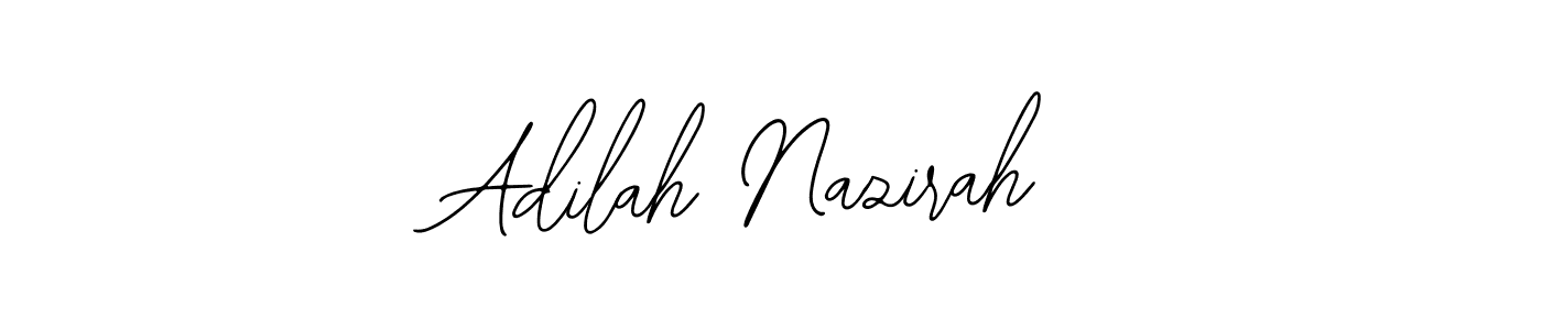 The best way (Bearetta-2O07w) to make a short signature is to pick only two or three words in your name. The name Adilah Nazirah include a total of six letters. For converting this name. Adilah Nazirah signature style 12 images and pictures png