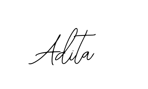 Use a signature maker to create a handwritten signature online. With this signature software, you can design (Bearetta-2O07w) your own signature for name Adita. Adita signature style 12 images and pictures png