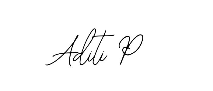 Design your own signature with our free online signature maker. With this signature software, you can create a handwritten (Bearetta-2O07w) signature for name Aditi P. Aditi P signature style 12 images and pictures png
