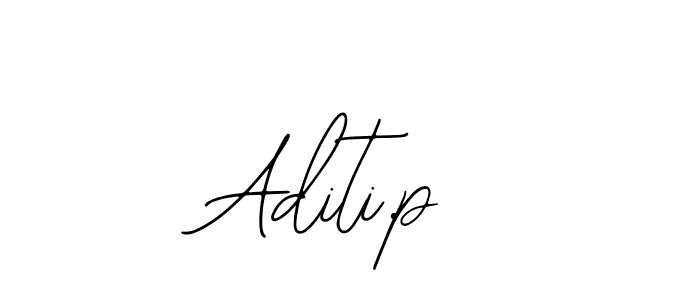 How to make Aditi.p name signature. Use Bearetta-2O07w style for creating short signs online. This is the latest handwritten sign. Aditi.p signature style 12 images and pictures png