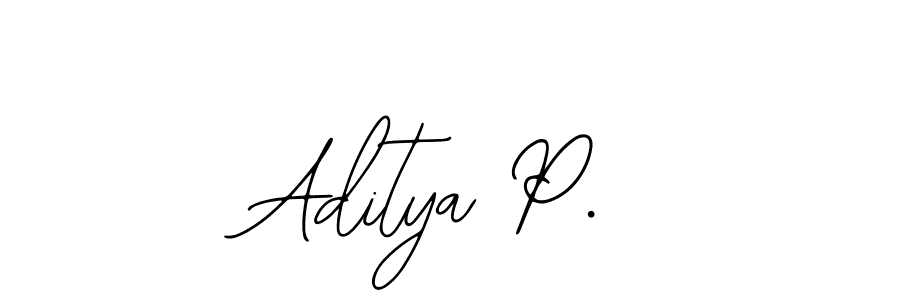 This is the best signature style for the Aditya P. name. Also you like these signature font (Bearetta-2O07w). Mix name signature. Aditya P. signature style 12 images and pictures png