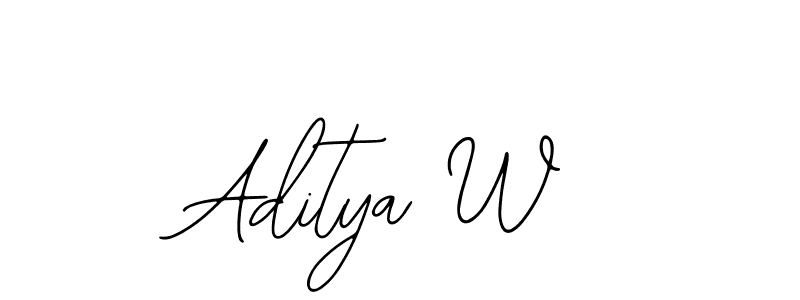 The best way (Bearetta-2O07w) to make a short signature is to pick only two or three words in your name. The name Aditya W include a total of six letters. For converting this name. Aditya W signature style 12 images and pictures png