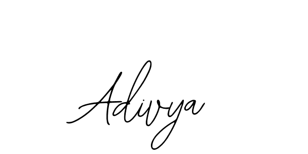 How to make Adivya name signature. Use Bearetta-2O07w style for creating short signs online. This is the latest handwritten sign. Adivya signature style 12 images and pictures png