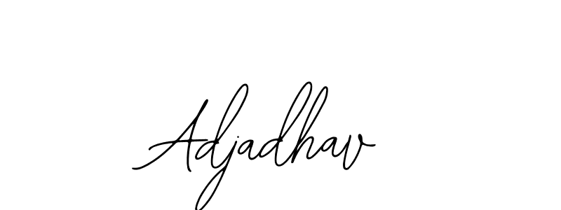 How to make Adjadhav name signature. Use Bearetta-2O07w style for creating short signs online. This is the latest handwritten sign. Adjadhav signature style 12 images and pictures png