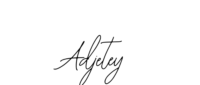 How to make Adjetey name signature. Use Bearetta-2O07w style for creating short signs online. This is the latest handwritten sign. Adjetey signature style 12 images and pictures png