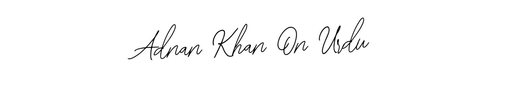 You should practise on your own different ways (Bearetta-2O07w) to write your name (Adnan Khan On Urdu) in signature. don't let someone else do it for you. Adnan Khan On Urdu signature style 12 images and pictures png