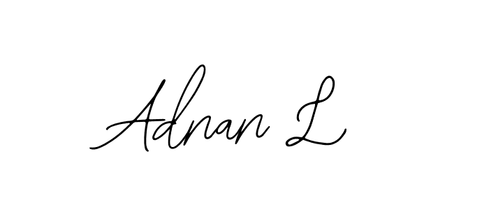 How to make Adnan L name signature. Use Bearetta-2O07w style for creating short signs online. This is the latest handwritten sign. Adnan L signature style 12 images and pictures png