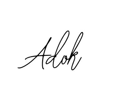 How to make Adok name signature. Use Bearetta-2O07w style for creating short signs online. This is the latest handwritten sign. Adok signature style 12 images and pictures png