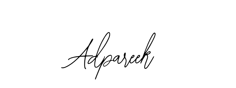 How to make Adpareek name signature. Use Bearetta-2O07w style for creating short signs online. This is the latest handwritten sign. Adpareek signature style 12 images and pictures png