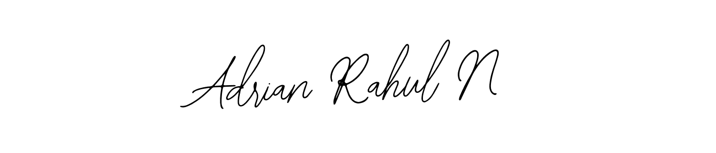You should practise on your own different ways (Bearetta-2O07w) to write your name (Adrian Rahul N) in signature. don't let someone else do it for you. Adrian Rahul N signature style 12 images and pictures png