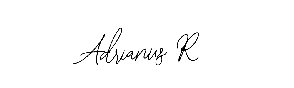 How to make Adrianus R name signature. Use Bearetta-2O07w style for creating short signs online. This is the latest handwritten sign. Adrianus R signature style 12 images and pictures png