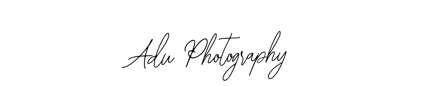 You should practise on your own different ways (Bearetta-2O07w) to write your name (Adu Photography) in signature. don't let someone else do it for you. Adu Photography signature style 12 images and pictures png