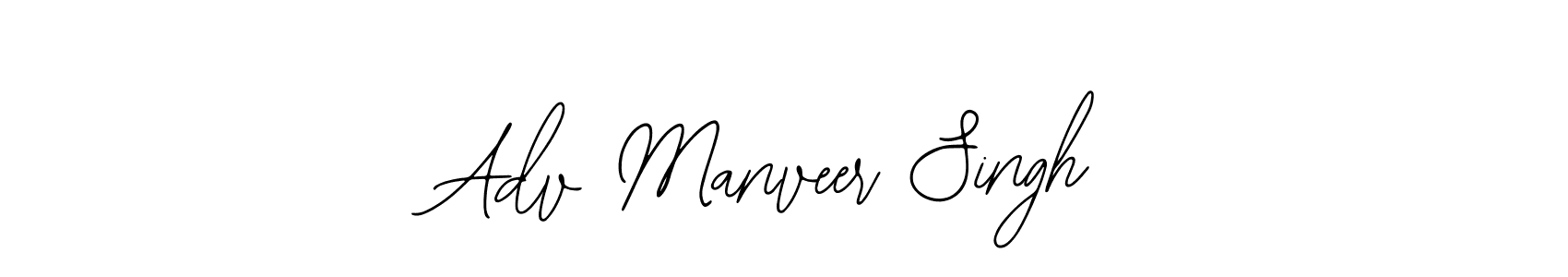 How to make Adv Manveer Singh name signature. Use Bearetta-2O07w style for creating short signs online. This is the latest handwritten sign. Adv Manveer Singh signature style 12 images and pictures png