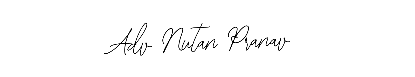 You should practise on your own different ways (Bearetta-2O07w) to write your name (Adv Nutan Pranav) in signature. don't let someone else do it for you. Adv Nutan Pranav signature style 12 images and pictures png