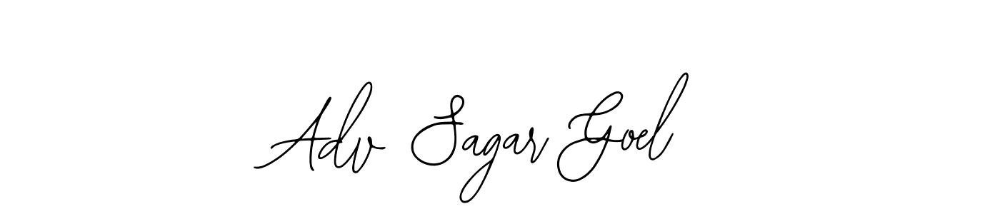 How to make Adv Sagar Goel name signature. Use Bearetta-2O07w style for creating short signs online. This is the latest handwritten sign. Adv Sagar Goel signature style 12 images and pictures png