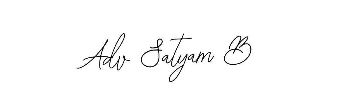 Use a signature maker to create a handwritten signature online. With this signature software, you can design (Bearetta-2O07w) your own signature for name Adv Satyam B. Adv Satyam B signature style 12 images and pictures png