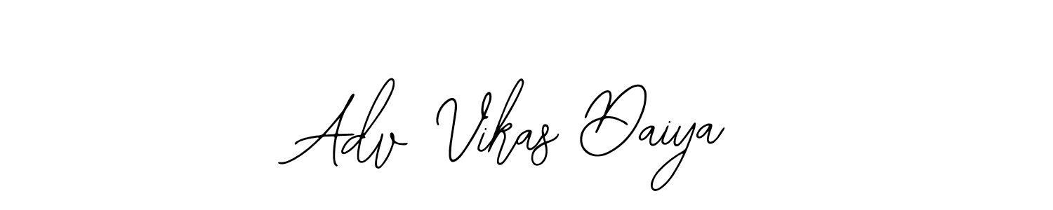 How to make Adv Vikas Daiya name signature. Use Bearetta-2O07w style for creating short signs online. This is the latest handwritten sign. Adv Vikas Daiya signature style 12 images and pictures png