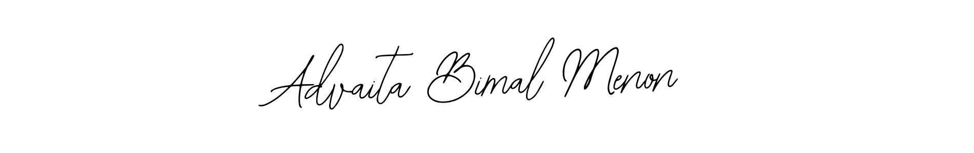 You should practise on your own different ways (Bearetta-2O07w) to write your name (Advaita Bimal Menon) in signature. don't let someone else do it for you. Advaita Bimal Menon signature style 12 images and pictures png