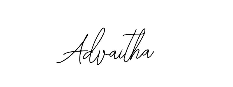 Use a signature maker to create a handwritten signature online. With this signature software, you can design (Bearetta-2O07w) your own signature for name Advaitha. Advaitha signature style 12 images and pictures png