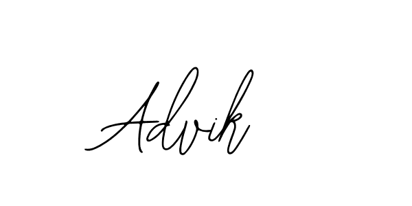 How to make Advik  name signature. Use Bearetta-2O07w style for creating short signs online. This is the latest handwritten sign. Advik  signature style 12 images and pictures png