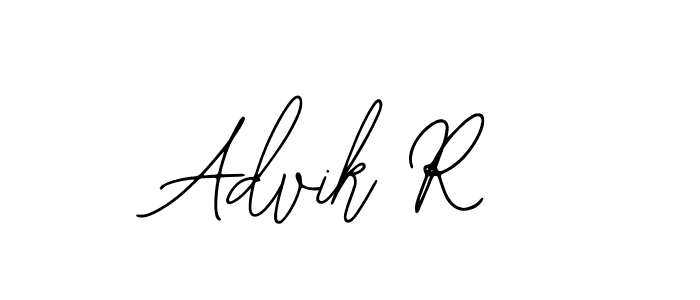 Design your own signature with our free online signature maker. With this signature software, you can create a handwritten (Bearetta-2O07w) signature for name Advik R. Advik R signature style 12 images and pictures png