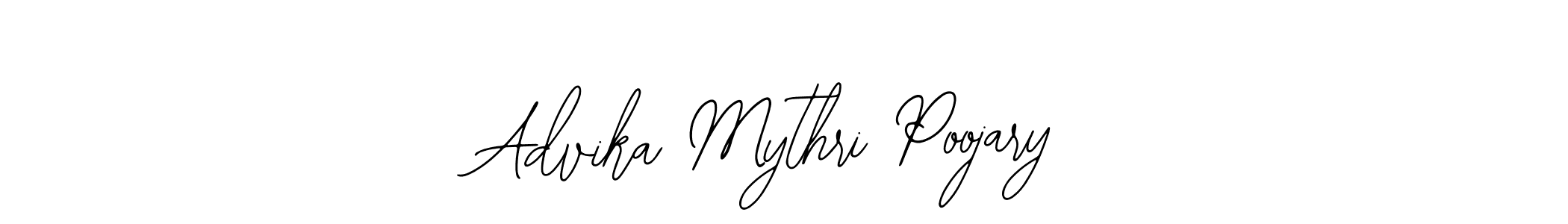 How to make Advika Mythri Poojary name signature. Use Bearetta-2O07w style for creating short signs online. This is the latest handwritten sign. Advika Mythri Poojary signature style 12 images and pictures png