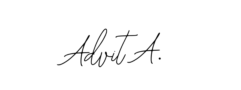 The best way (Bearetta-2O07w) to make a short signature is to pick only two or three words in your name. The name Advit A. include a total of six letters. For converting this name. Advit A. signature style 12 images and pictures png