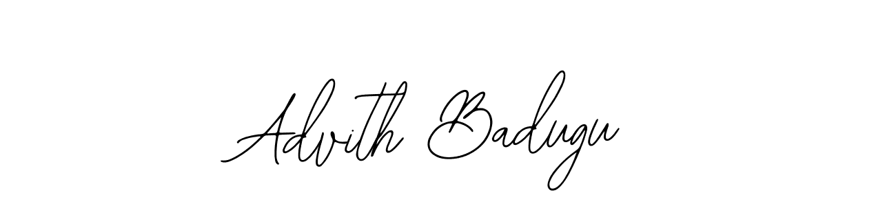 How to make Advith Badugu signature? Bearetta-2O07w is a professional autograph style. Create handwritten signature for Advith Badugu name. Advith Badugu signature style 12 images and pictures png