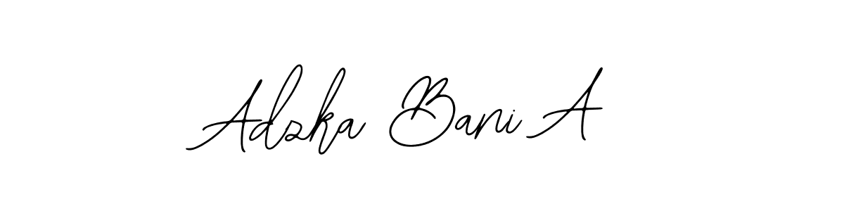 Make a beautiful signature design for name Adzka Bani A. With this signature (Bearetta-2O07w) style, you can create a handwritten signature for free. Adzka Bani A signature style 12 images and pictures png