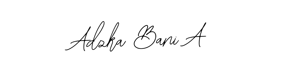 Make a beautiful signature design for name Adzka Bani A. With this signature (Bearetta-2O07w) style, you can create a handwritten signature for free. Adzka Bani A signature style 12 images and pictures png