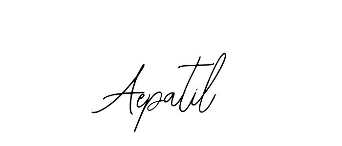Use a signature maker to create a handwritten signature online. With this signature software, you can design (Bearetta-2O07w) your own signature for name Aepatil. Aepatil signature style 12 images and pictures png