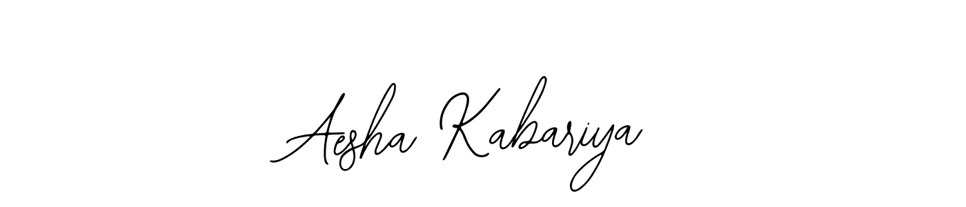 Use a signature maker to create a handwritten signature online. With this signature software, you can design (Bearetta-2O07w) your own signature for name Aesha Kabariya. Aesha Kabariya signature style 12 images and pictures png